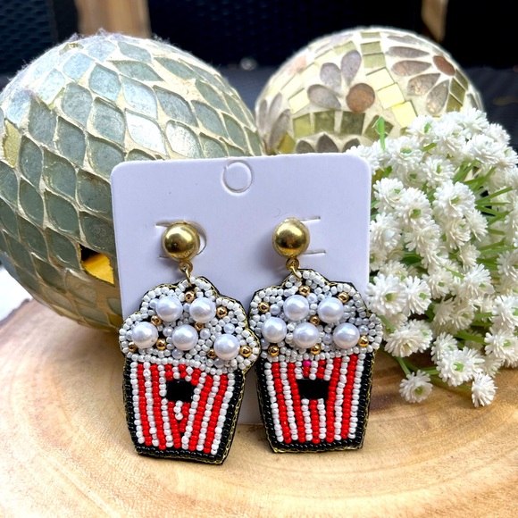Popcorn bucket - handmade earrings - Picture 3 of 3